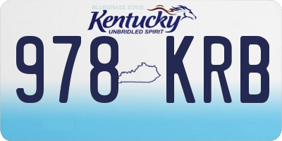 KY license plate 978KRB