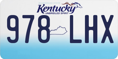 KY license plate 978LHX