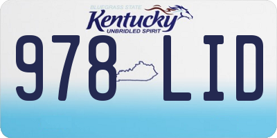 KY license plate 978LID