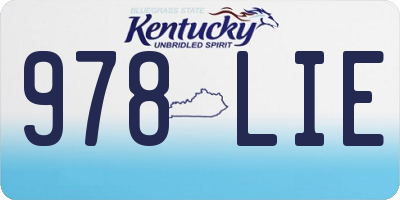 KY license plate 978LIE
