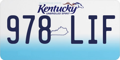 KY license plate 978LIF