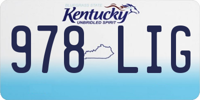 KY license plate 978LIG