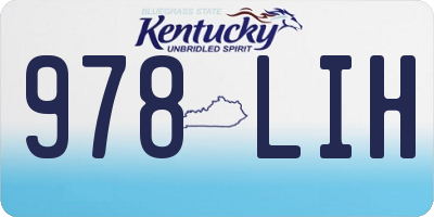 KY license plate 978LIH