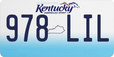 KY license plate 978LIL