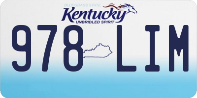 KY license plate 978LIM