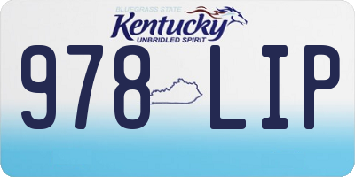 KY license plate 978LIP