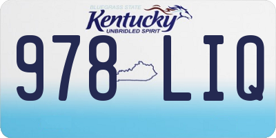 KY license plate 978LIQ