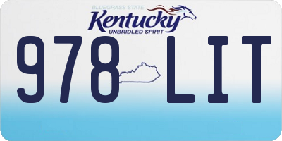 KY license plate 978LIT