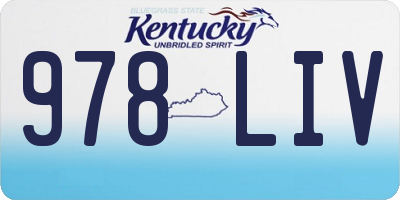 KY license plate 978LIV