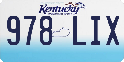 KY license plate 978LIX