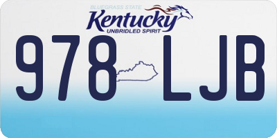 KY license plate 978LJB