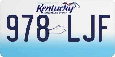 KY license plate 978LJF