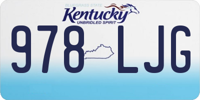 KY license plate 978LJG