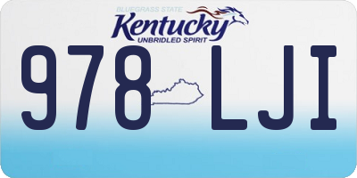 KY license plate 978LJI
