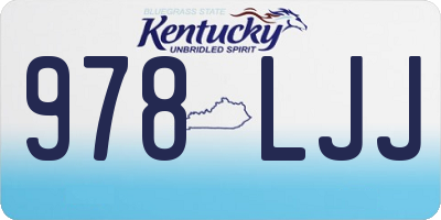 KY license plate 978LJJ
