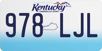 KY license plate 978LJL