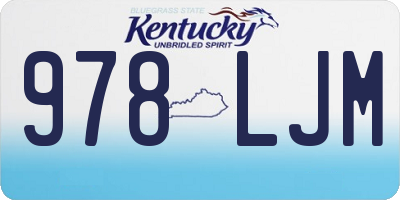 KY license plate 978LJM