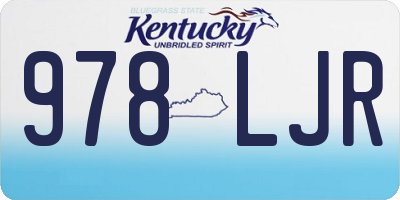 KY license plate 978LJR