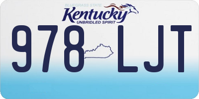 KY license plate 978LJT