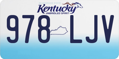 KY license plate 978LJV
