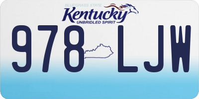 KY license plate 978LJW