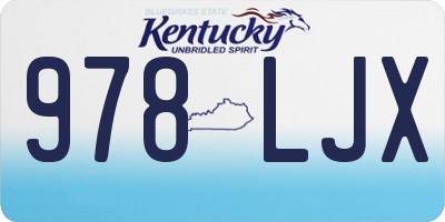 KY license plate 978LJX
