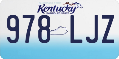 KY license plate 978LJZ