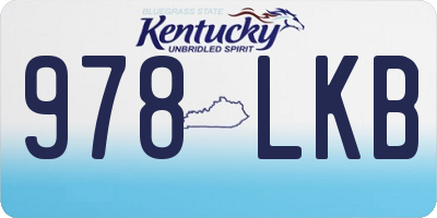 KY license plate 978LKB