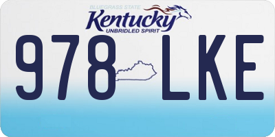 KY license plate 978LKE