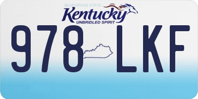 KY license plate 978LKF