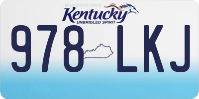 KY license plate 978LKJ