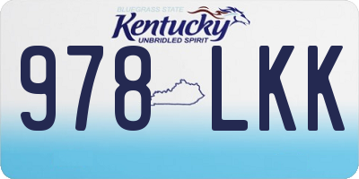 KY license plate 978LKK