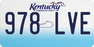 KY license plate 978LVE
