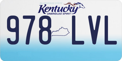 KY license plate 978LVL