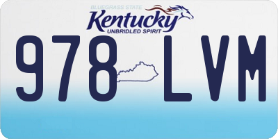 KY license plate 978LVM