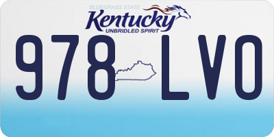 KY license plate 978LVO