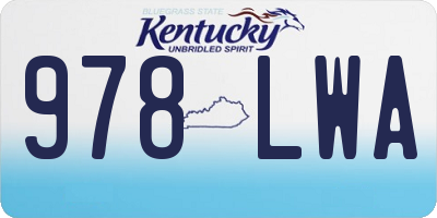 KY license plate 978LWA