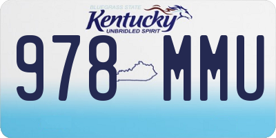 KY license plate 978MMU