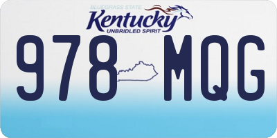 KY license plate 978MQG