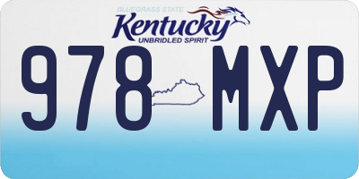 KY license plate 978MXP