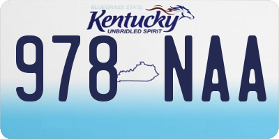 KY license plate 978NAA
