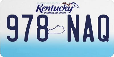 KY license plate 978NAQ