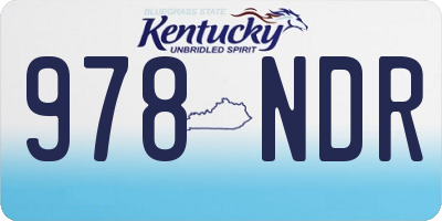 KY license plate 978NDR