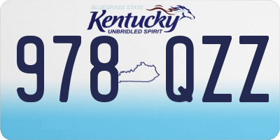 KY license plate 978QZZ