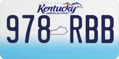 KY license plate 978RBB