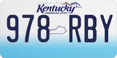 KY license plate 978RBY