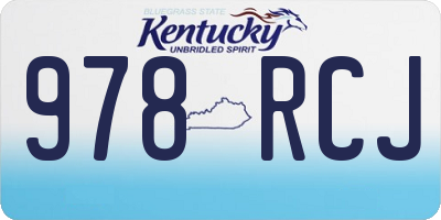 KY license plate 978RCJ
