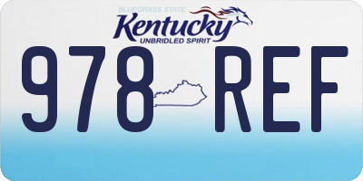 KY license plate 978REF
