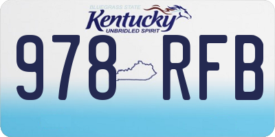 KY license plate 978RFB