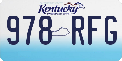 KY license plate 978RFG